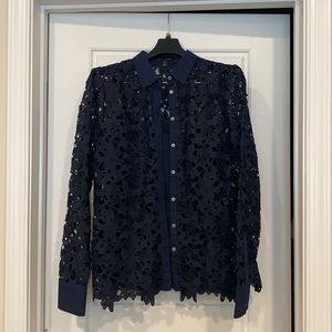 Lace shirt w/cami by Banana Republic size M